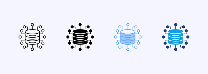 Digitalization Icon Set Multiple Style Collection
