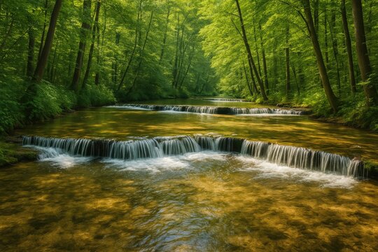 Discover the famous cascades along the Tanew River within a protected forest area in southeastern Europe