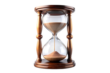 3D Rendering of beautiful, trending and realistic Hourglass with white background
