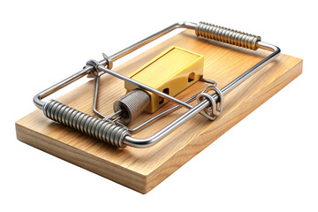 3D Rendering of beautiful, trending and realistic Mouse trap with white background