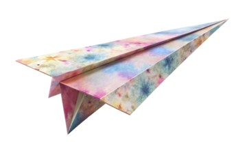 3D Rendering of beautiful, trending and realistic Paper plane with white background