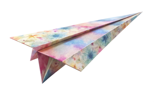 3D Rendering of beautiful, trending and realistic Paper plane with white background