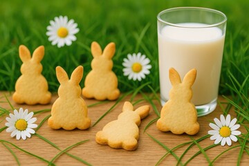 Festive Easter Bunny Shortbread Cookies