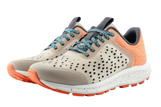 Sporty Running Shoes for Men Women Lightweight Sneakers with Comfort Fit Outdoor Athletics on transparent background