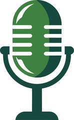 vintage microphone creative logo icon on white bac.eps