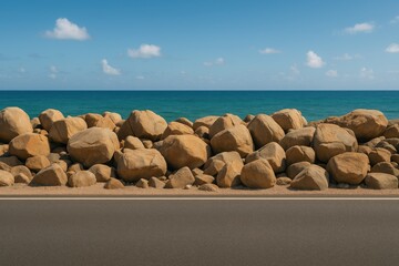 Obraz premium Using Highway Rocks as Ideal Backgrounds for Designs