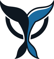 whale tail in book creative logo icon on white bac.eps