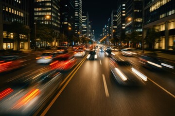 Fototapeta premium Rapid Transit with Motion Blur Light Streaks