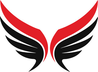 wings creative logo icon on white background  .eps