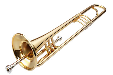 3D Rendering of beautiful, trending and realistic Trombone with white background