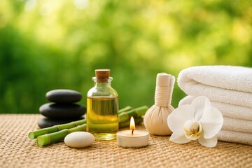 Relaxing spa experience on a mat