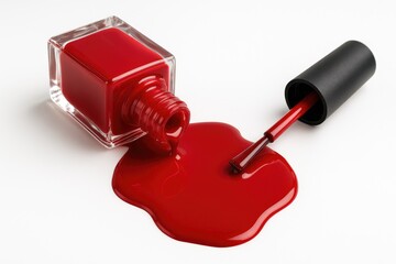 Smeared nail polish on a plain white backdrop