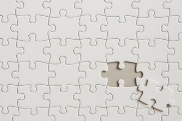 Fototapeta premium Complete your mission with the final jigsaw puzzle