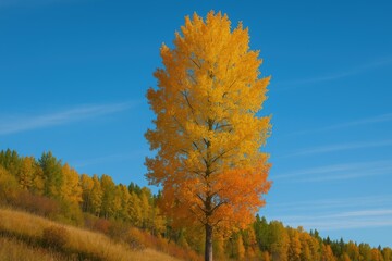 Naklejka premium Autumn foliage transformation in southern Alberta