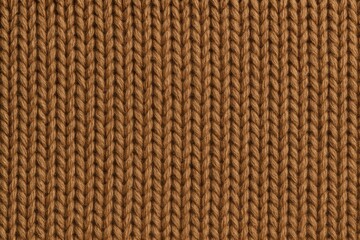 Detailed close-up of a cozy brown knitted wool fabric