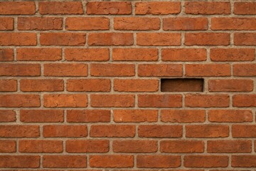 Fototapeta premium Damaged brick wall with gaps in the masonry