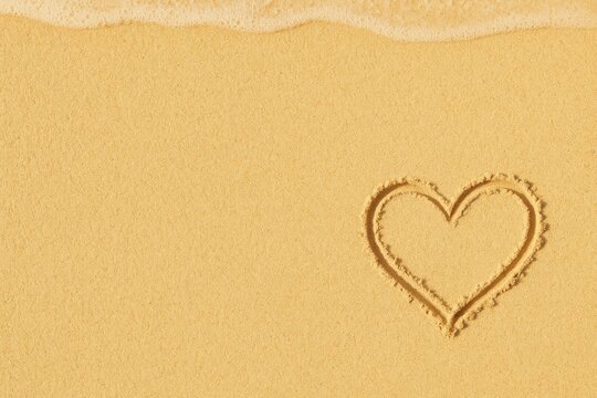 Overhead Perspective of a Coastal Shoreline with Icon and Blank Area