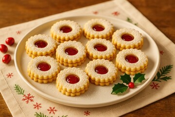 Classic Holiday Linzer Cookies With