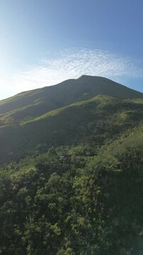 drone view  from the top of mountain