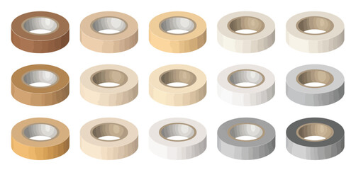 Assorted Colors of Adhesive Tape Rolls