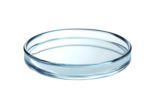 Clear Petri Dish Still Life Scientific Lab Tool Medical Research Biology Experiment Equipment on transparent background