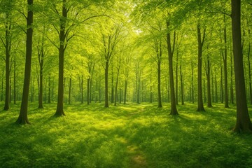 The lively spring woodland underscores the significance of eco-friendly practices