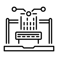 A line style icon showing smart loom