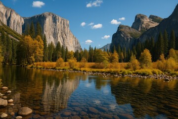 Fototapeta premium River in a famous national park known for its stunning waterfalls