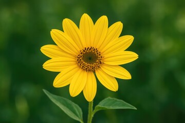 Bright yellow blossom thriving in the wilderness
