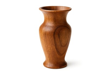 Elegant Wooden Container on a White Surface