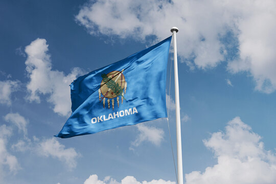 Oklahoma flag - USA American states all flags - State flags of United States of America- Regions flag