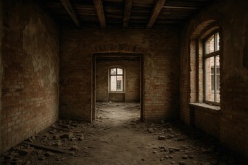 Obraz premium Derelict structures and deserted areas showcasing destruction and decay