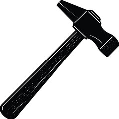 Classic bricklayer s hammer tool silhouette for construction and diy projects
