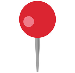 押しピンカラフルアイコンイラスト素材赤丸ピン