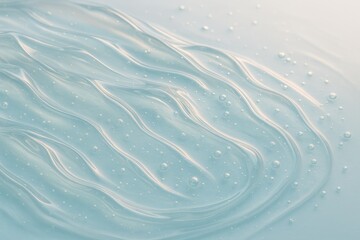Abstract blue water surface with gentle waves and bubbles