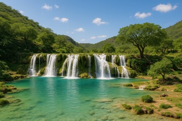 Cascades in the Wadi Darbat area of the Dhofar region