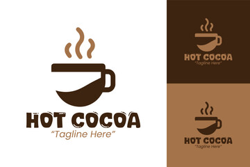 Stylish Hot Cocoa Logo for Coffee Shops, Winter Promotions, and Branding
