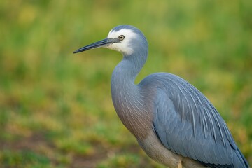 Elegant White Heron in Flight