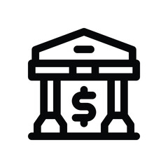 banking line icon. Clean and minimalist vector icon for websites, mobile apps, presentations, and logos. Fully scalable and customizable for any project.