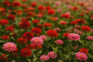 Vibrant floral display in a lush garden