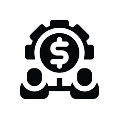 human capital glyph icon. Strong and solid vector icon for websites, mobile interfaces, presentations, and visual branding. High quality and easy to edit.