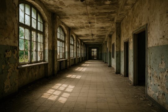 Derelict Medical Facility and Empty Structure