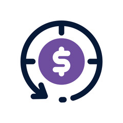 refund duotone icon. Sleek and modern vector icon for websites, mobile apps, marketing materials, and corporate design. Fully scalable and ready to use.