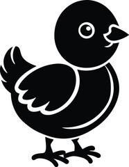 Charming minimal baby chick illustration perfect for spring and easter celebrations