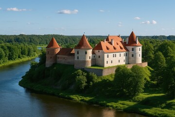 Obraz premium Museum at the Historic Bauska Castle