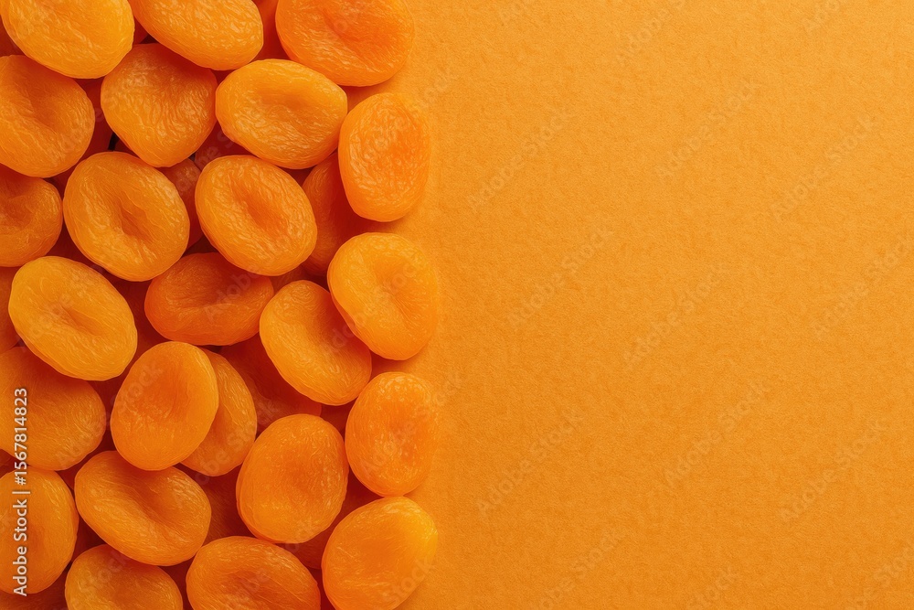 Aufkleber abstract textured backdrop featuring dried apricots with ample empty space for banners
