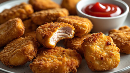 Delicious Fried chicken nuggets