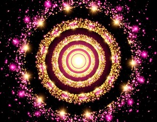Fototapeta premium Circular Pattern of Stars in the Outer Space