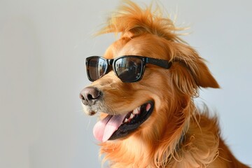 Stylish Pup Persona: A Golden Retriever in Sunglasses Rocks Faux Hawk, Mohawk, Flow, Top Knot & More Hairstyles with Adorable Charm
Meet the most fashion-forward Golden Retriever: this fluffy pup dons