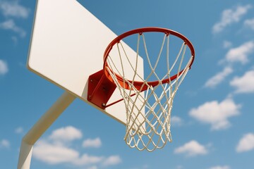Metal hoop and net for basketball